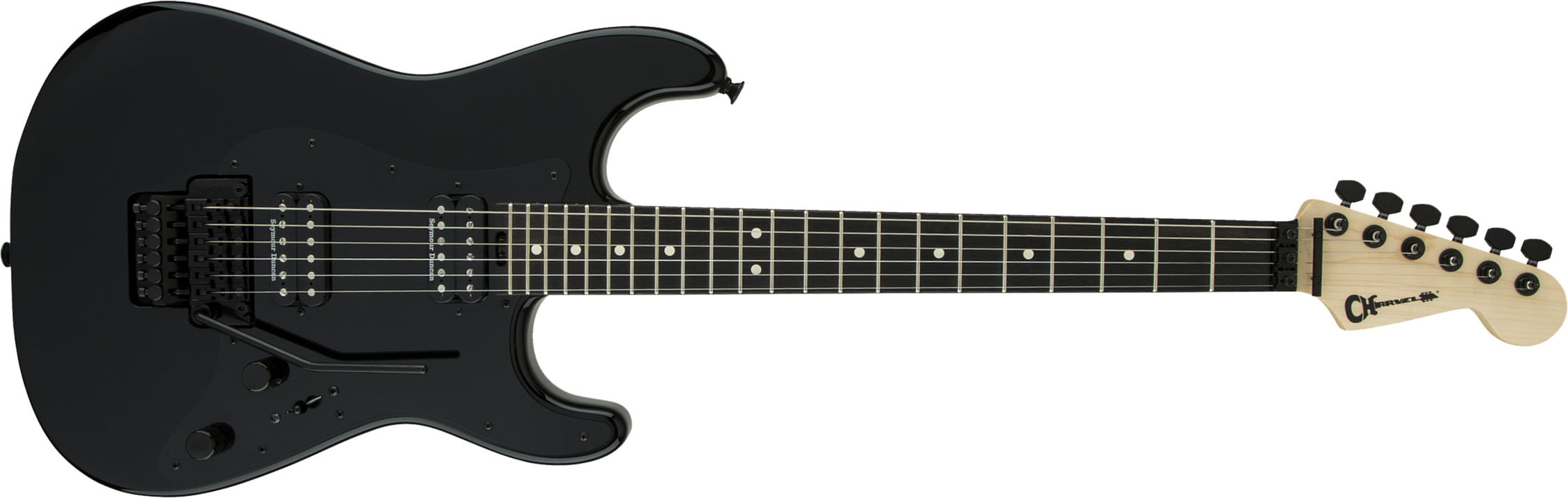 Charvel So-cal Style 1 Hh Fr E Pro-mod 2h Seymour Duncan Eb - Black - E-Gitarre in Str-Form - Main picture