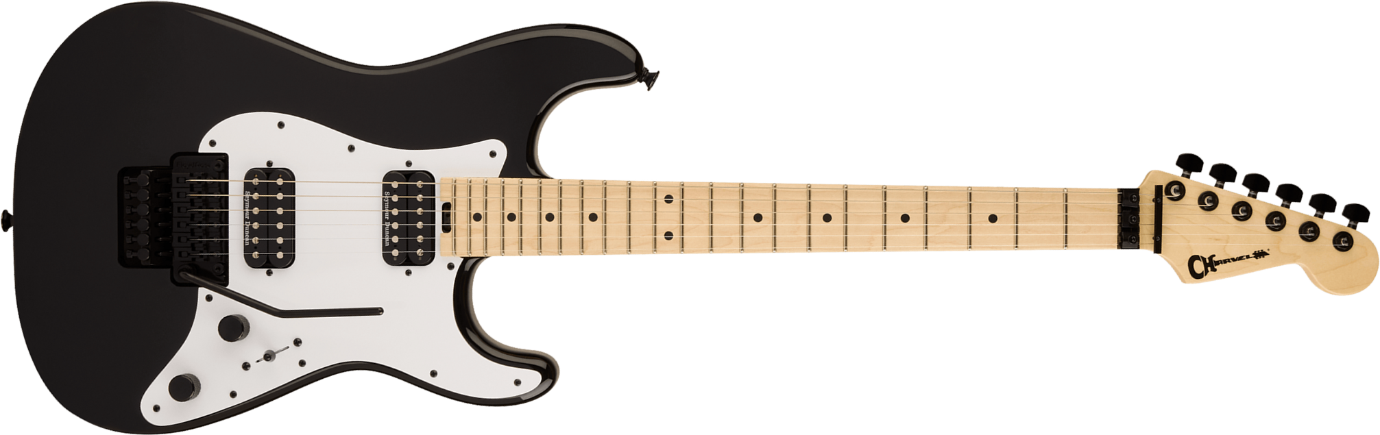 Charvel So-cal Style 1 Hh Fr M Pro-mod 2h Seymour Duncan Mn - Gloss Black - E-Gitarre in Str-Form - Main picture