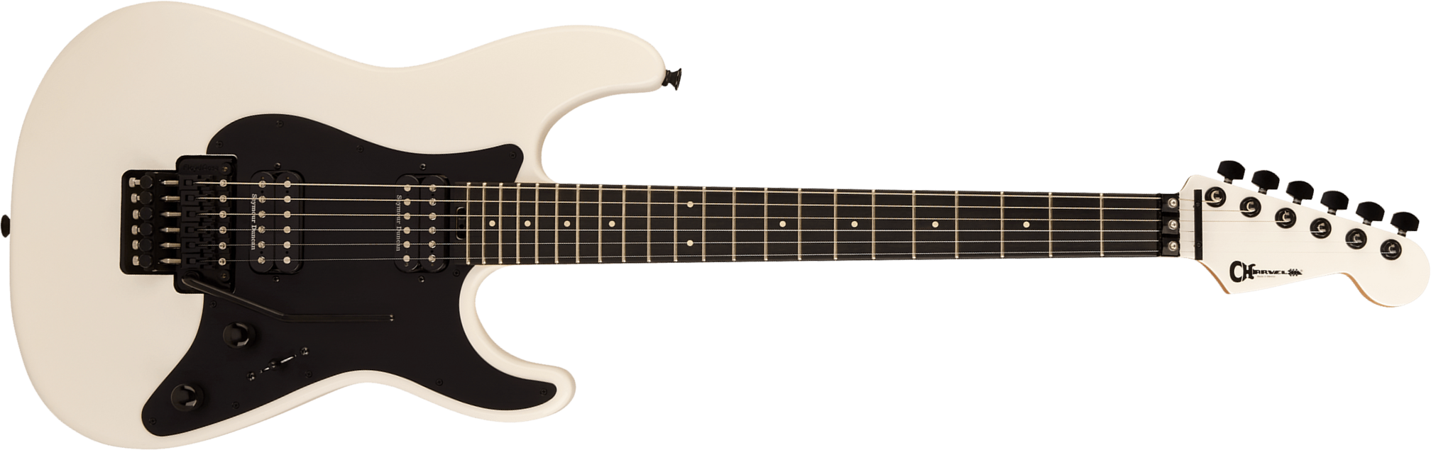 Charvel So-cal Style 1 Hh Fr Pro-mod Plus 2h Seymour Duncan Eb - Snow White - E-Gitarre in Str-Form - Main picture