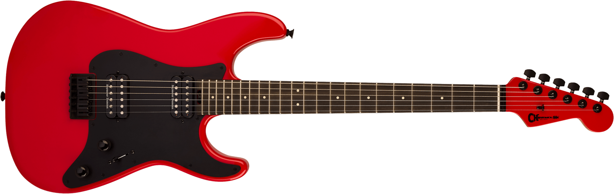 Charvel So-cal Style 1 Hh Pro-mod Plus 2h Seymour Duncan Eb - Ferrari Red - E-Gitarre in Str-Form - Main picture