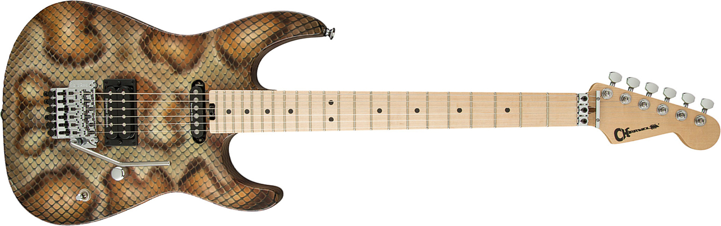 Charvel Warren Demartini Pro-mod Snake Signature Hs Fr Mn - Snakeskin - E-Gitarre in Str-Form - Main picture