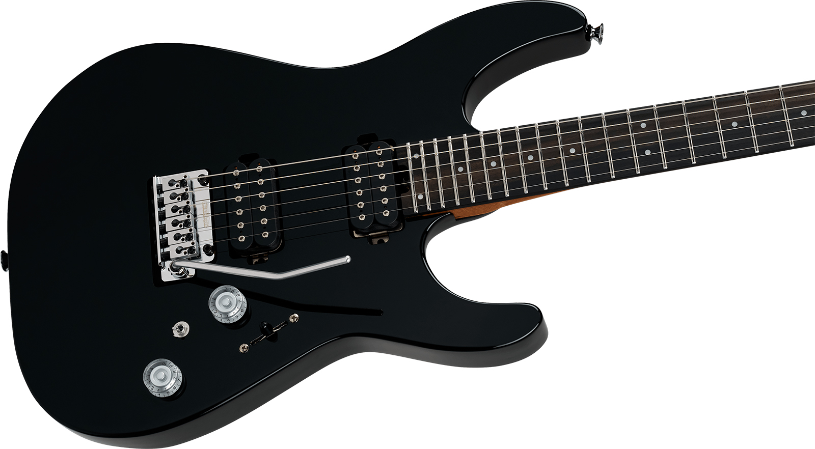 Charvel Dinky Dk24 Hh 2pt Eb Pro-mod Plus 2h Seymour Duncan Trem Eb - Raven Black - E-Gitarre in Str-Form - Variation 2