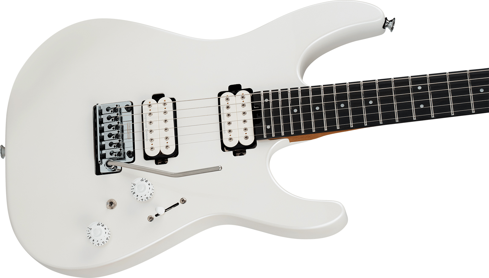 Charvel Dinky Dk24 Hh 2pt Eb Pro-mod Plus 2h Seymour Duncan Trem Eb - Celestial Silk - E-Gitarre in Str-Form - Variation 2