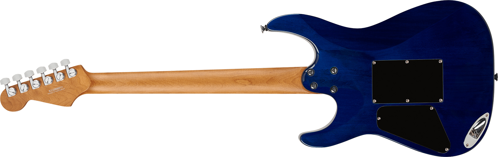 Charvel Dinky Dk24 Hh 2pt Eb Qm Pro-mod Plus 2h Seymour Duncan Trem Eb - Chlorine Burst - E-Gitarre in Str-Form - Variation 1