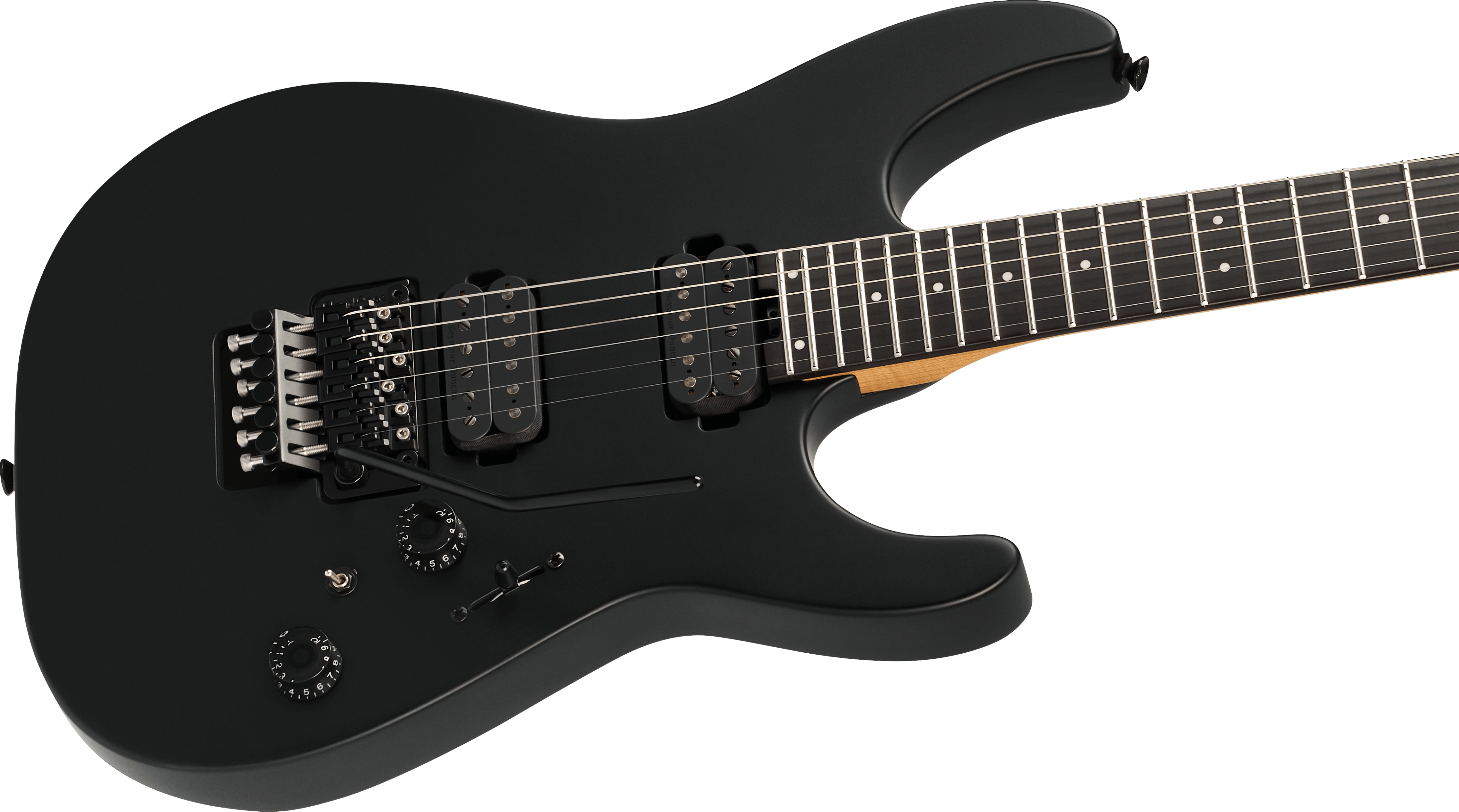 Charvel Dk24 Pro Mod Dinky Plus Hh Fr Eb - Satin Black - E-Gitarre in Str-Form - Variation 3