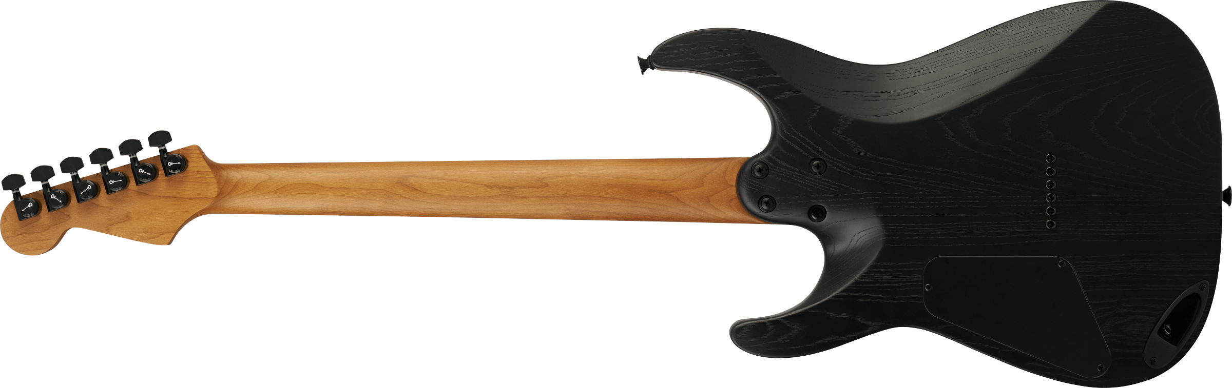 Charvel Dk24 Pro Mod Dinky Qm Plus Ht Hh Eb - Black Ash - E-Gitarre in Str-Form - Variation 1