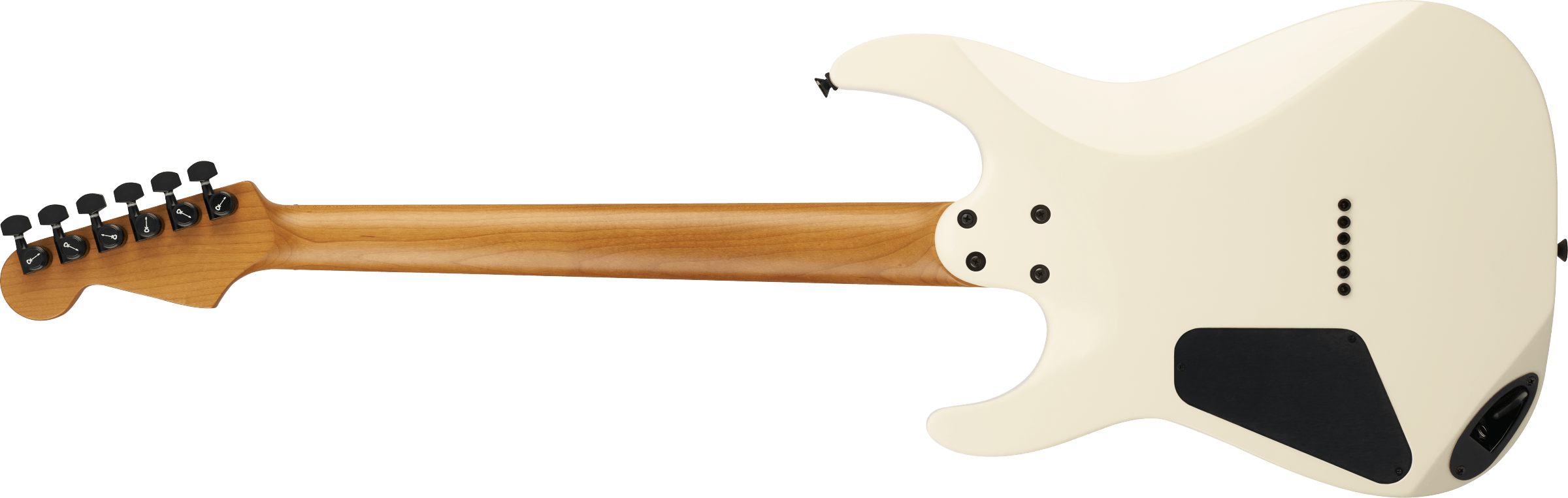 Charvel Dk24 Pro Mod Dinky Qm Plus Ht Hh Eb - Creme White - E-Gitarre in Str-Form - Variation 1