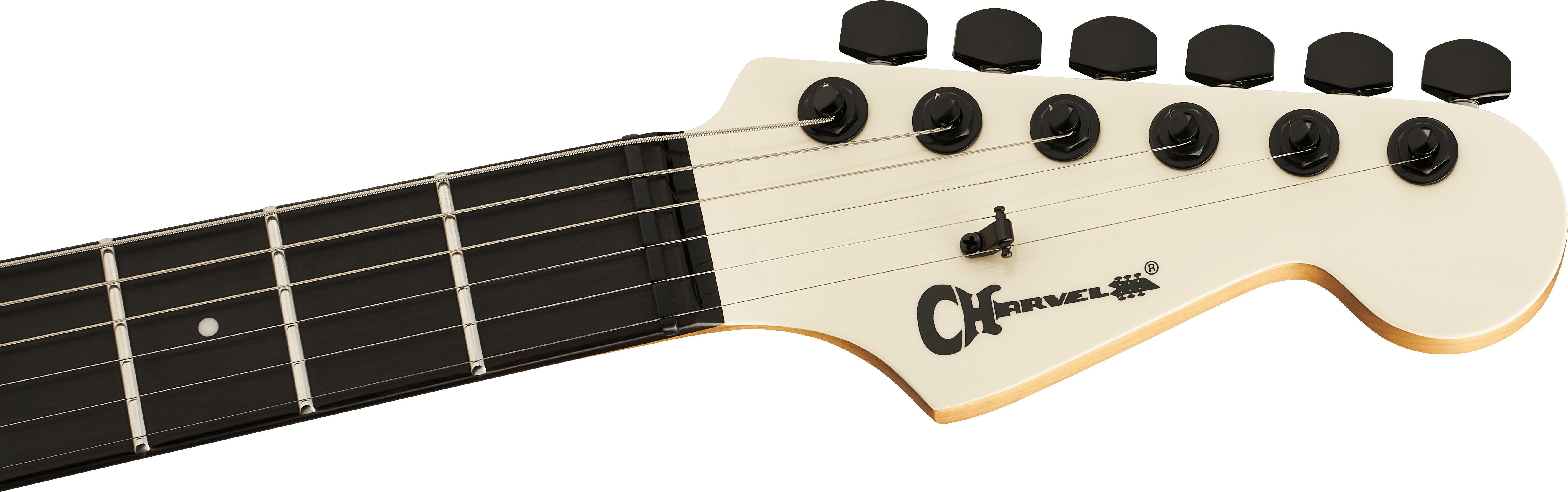 Charvel Dk24 Pro Mod Dinky Qm Plus Ht Hh Eb - Creme White - E-Gitarre in Str-Form - Variation 4