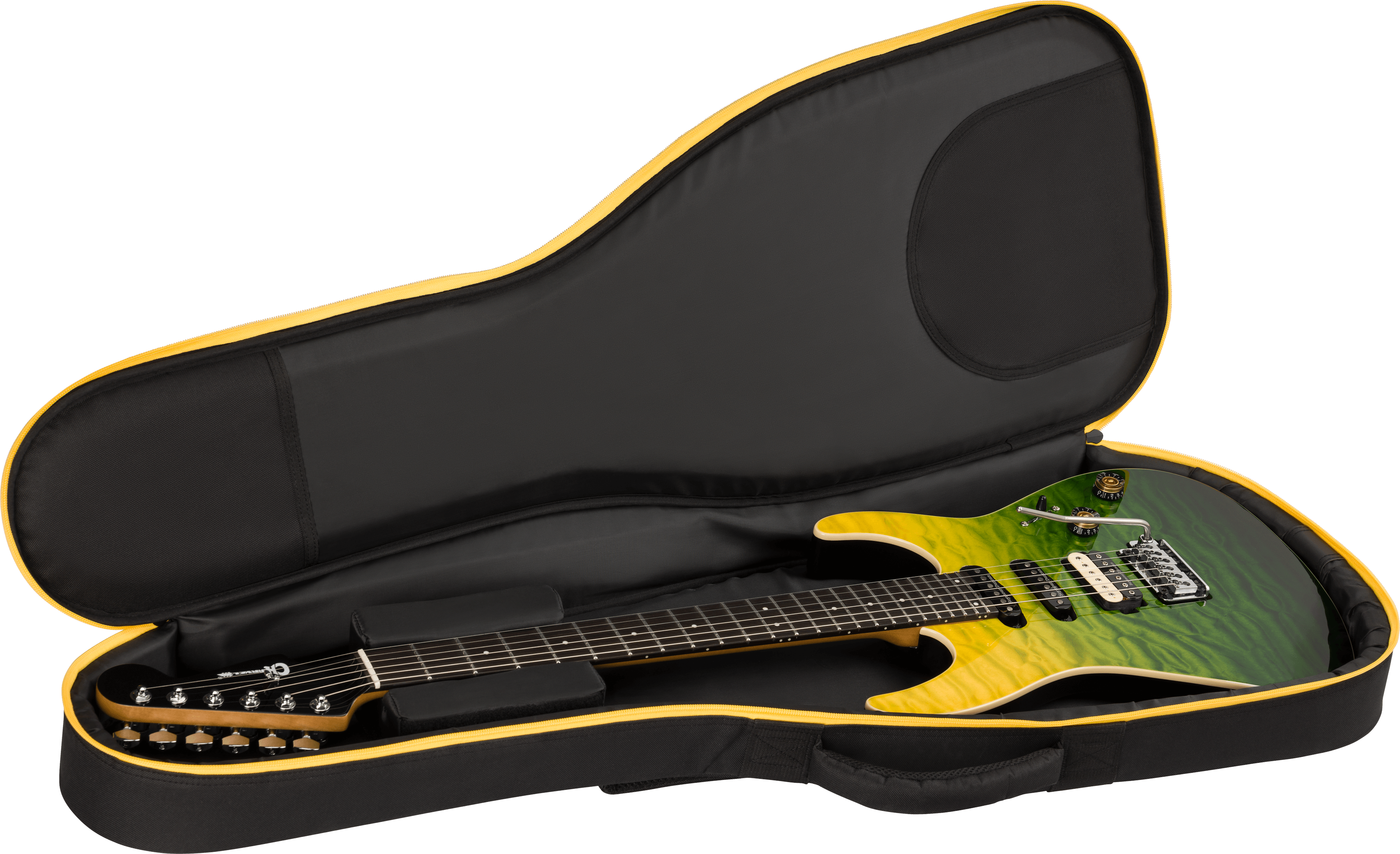 Charvel Dk24 Pro Mod Dinky Qm Plus Trem Hss Eb - Zombie Fade - E-Gitarre in Str-Form - Variation 2