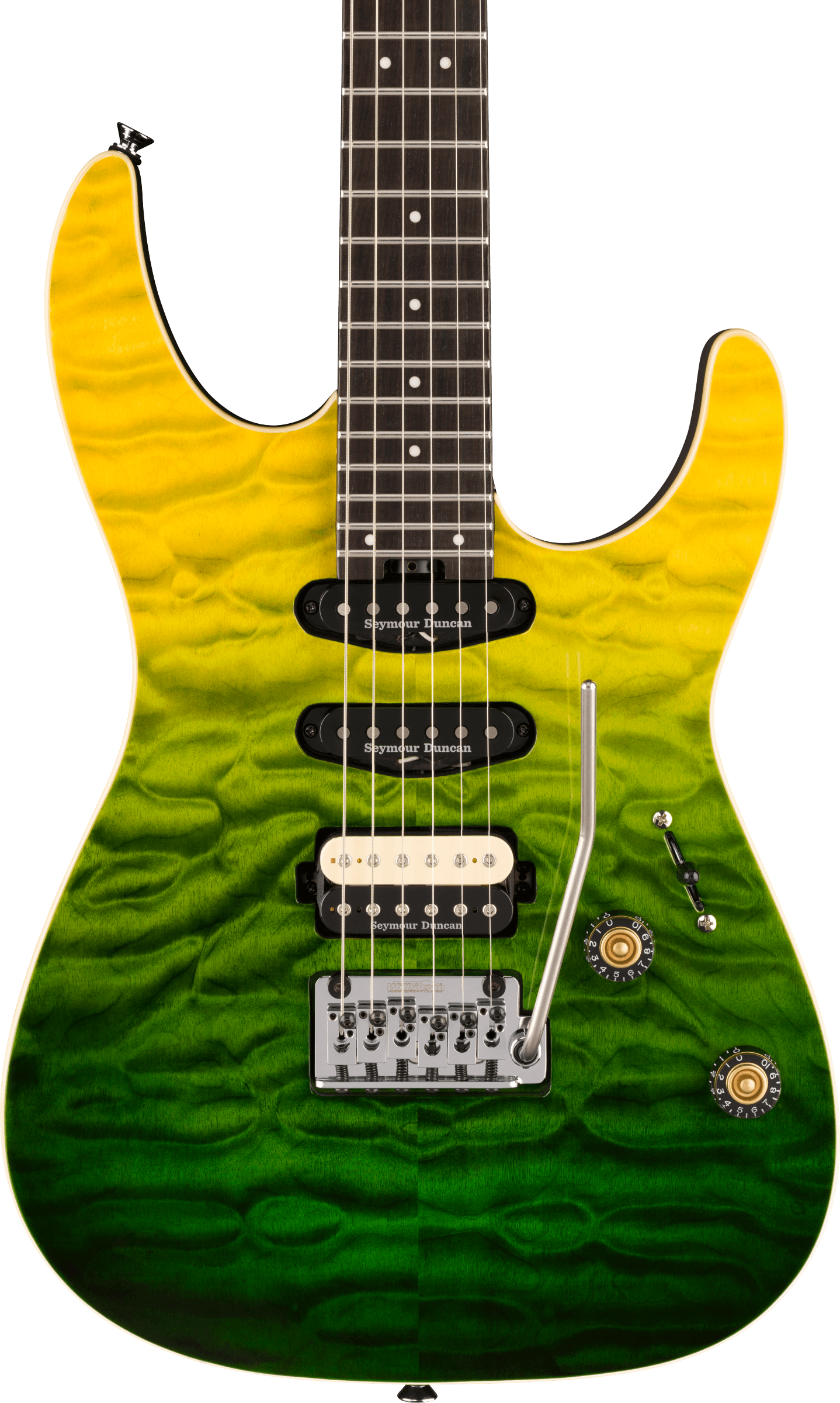 Charvel Dk24 Pro Mod Dinky Qm Plus Trem Hss Eb - Zombie Fade - E-Gitarre in Str-Form - Variation 4