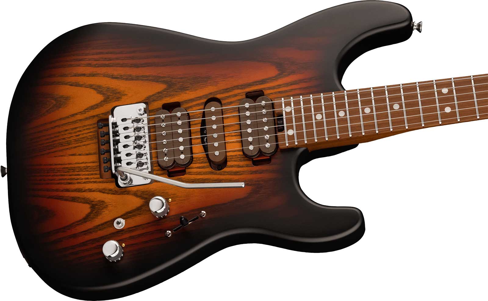 Charvel Guthrie Govan San Dimas Sd24 Cm Mj Jap Hsh Trem Mn - Three-tone Sunburst - E-Gitarre in Str-Form - Variation 2