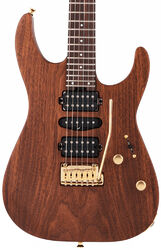 E-gitarre in str-form Charvel MJ DK24 HSH 2PT E Mahogany with Figured Walnut (Japan) - Natural satin