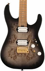 E-gitarre in str-form Charvel Pro-Mod DK24 HH 2PT CM Poplar Burl - Transparent black burst