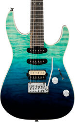 E-gitarre in str-form Charvel Pro-Mod Plus Dinky DK24 HSS 2PT EB QM - Blue Curacao