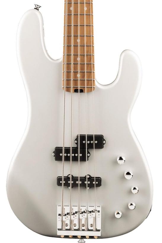 Solidbody e-bass Charvel Pro-Mod San Dimas Bass PJ V 5-String (MEX, MN) - Platinum pearl