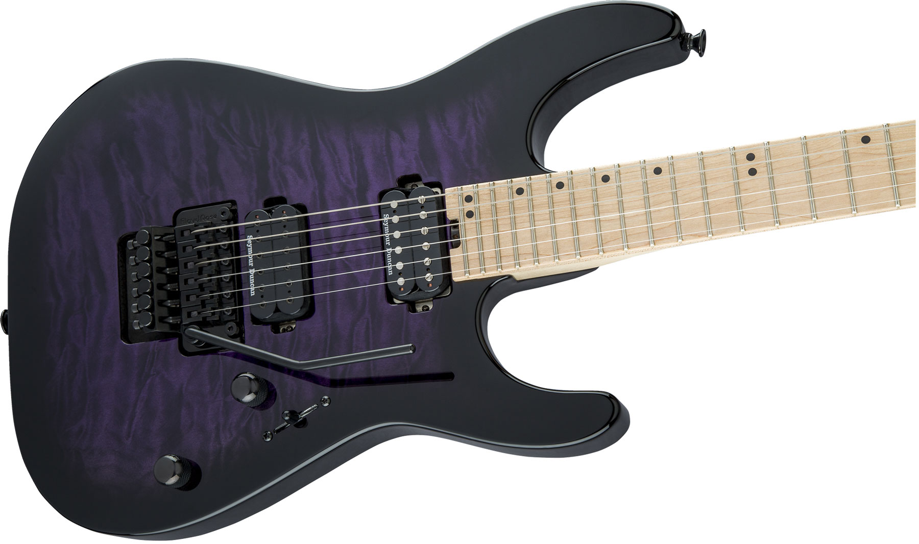 Charvel Pro-mod Dk24 Hh Fr M Qm Trem Mn - Transparent Purple Burst - E-Gitarre in Str-Form - Variation 2