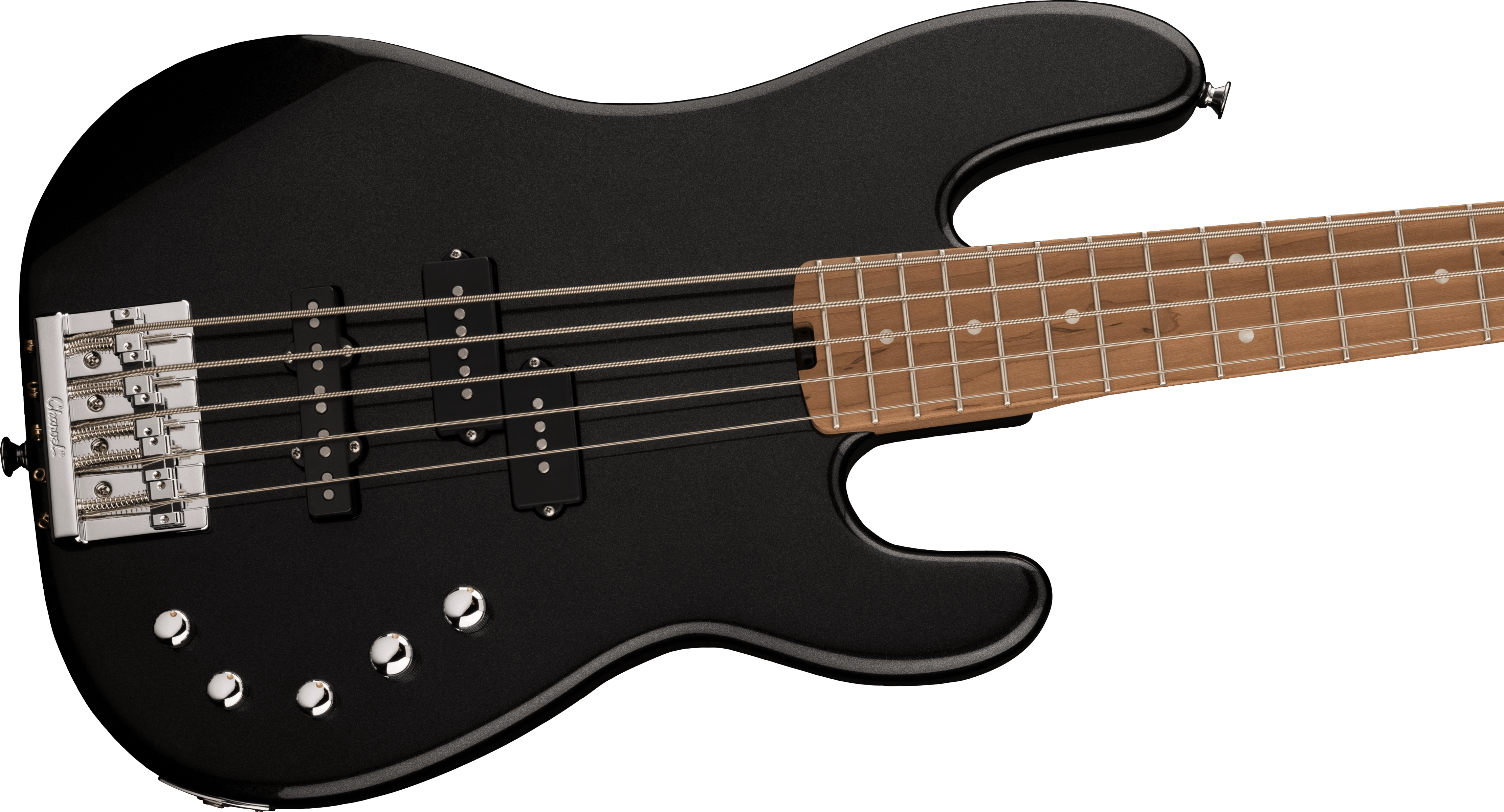 Charvel Pro Mod San Dimas Bass Pj V Mn - Metallic Black - Solidbody E-bass - Variation 2