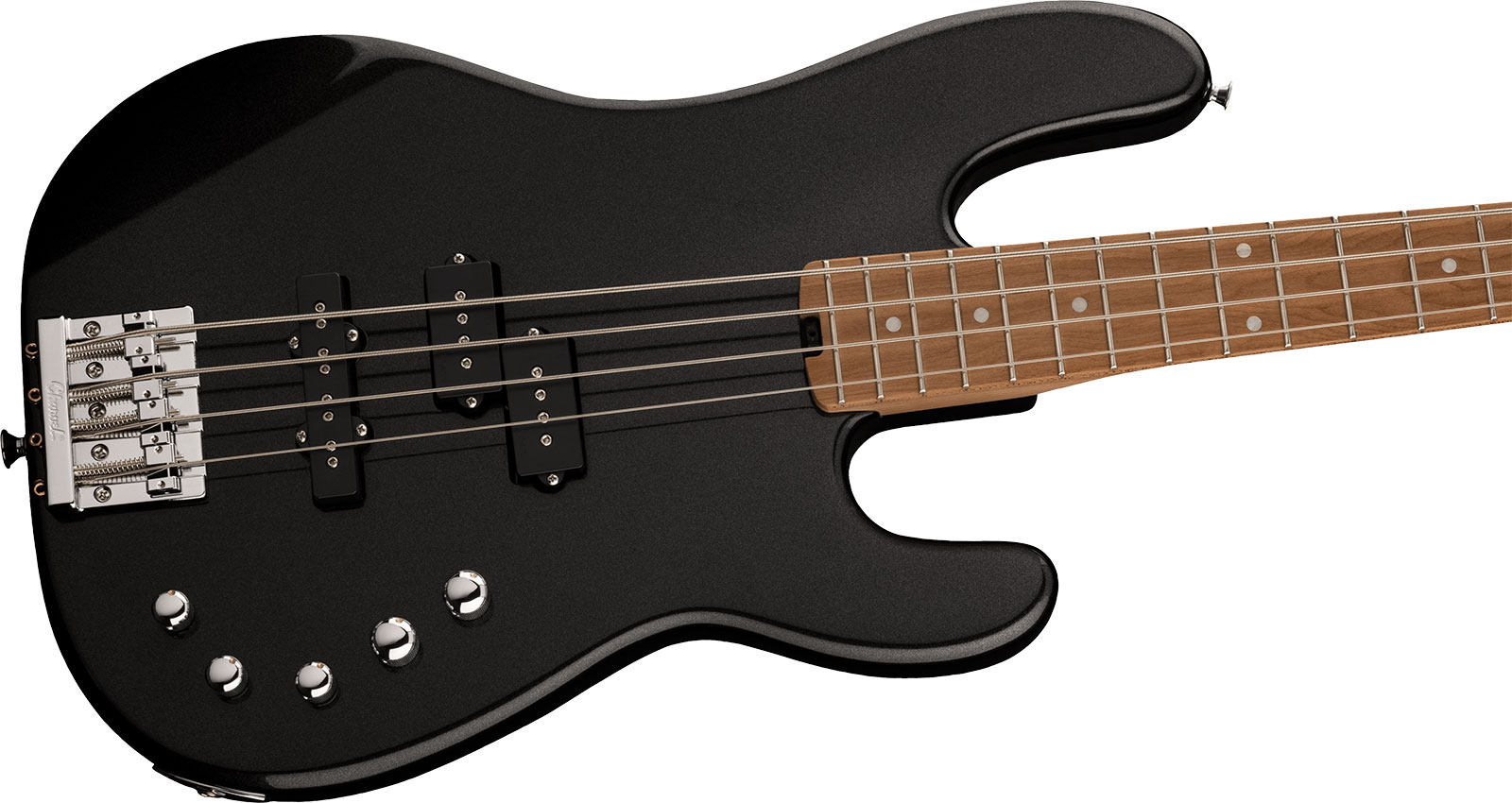 Charvel San Dimas Bass Pj Iv Pro-mod Mex 4c Active Mn - Metallic Black - Solidbody E-bass - Variation 2