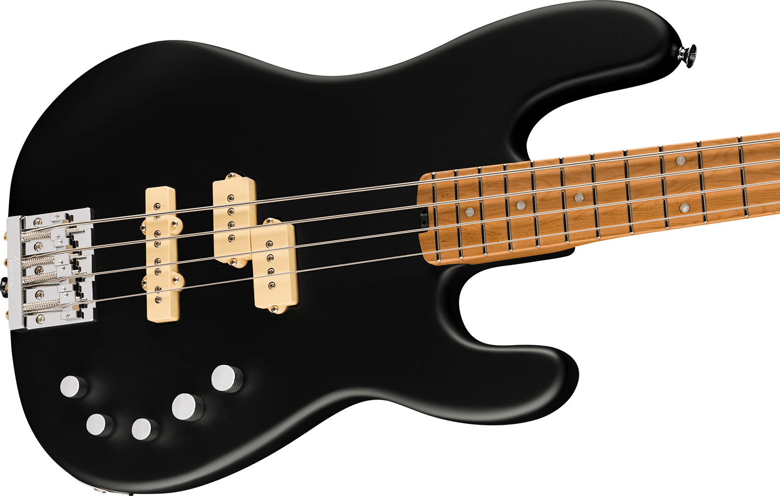 Charvel San Dimas Pj Iv Bass Pro-mod Active Dimarzio Mn - Satin Black - Solidbody E-bass - Variation 2