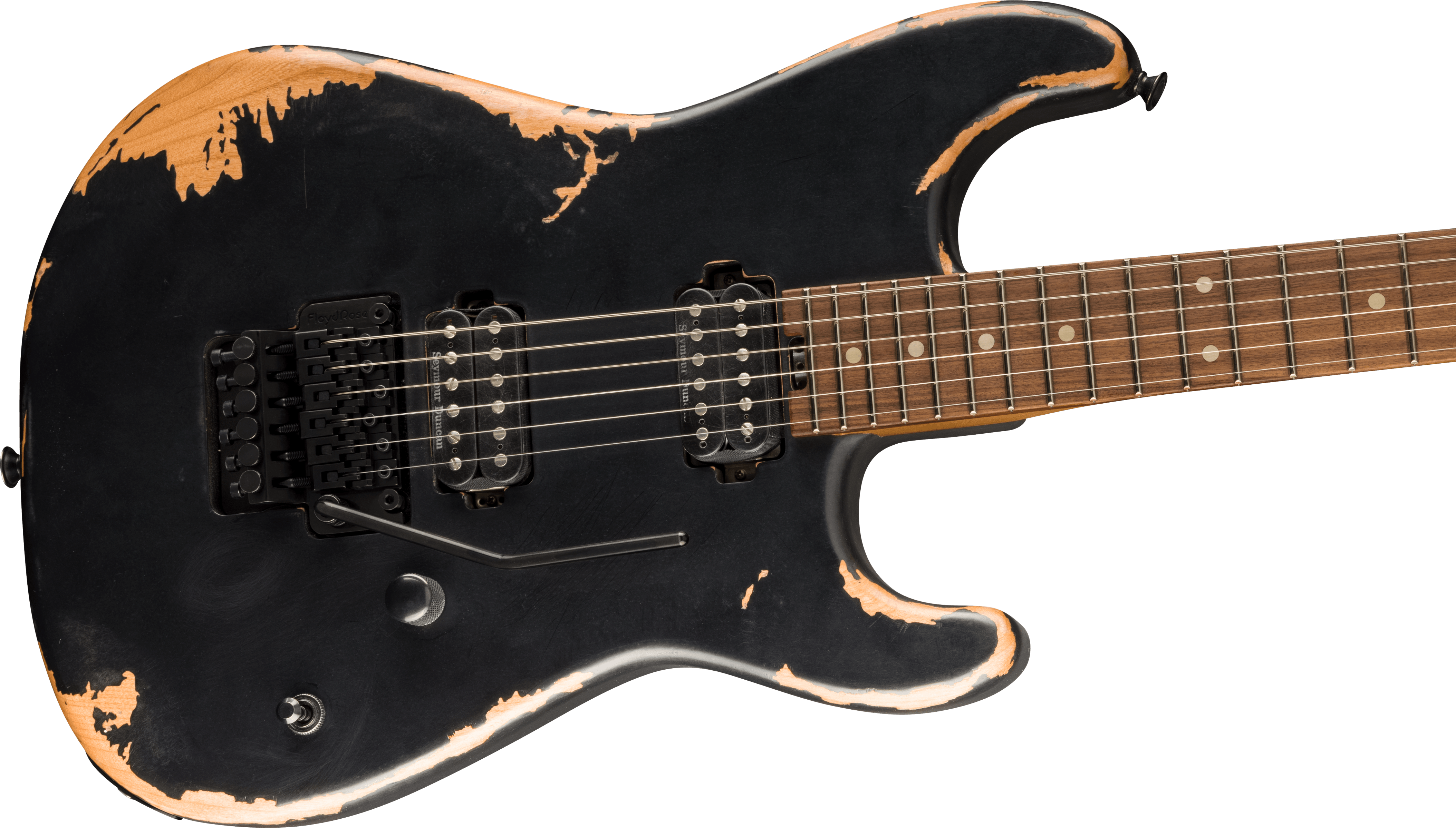 Charvel San Dimas Pro-mod Relic Style 1 Hh Fr E Pf - Weathered Black - E-Gitarre in Str-Form - Variation 3