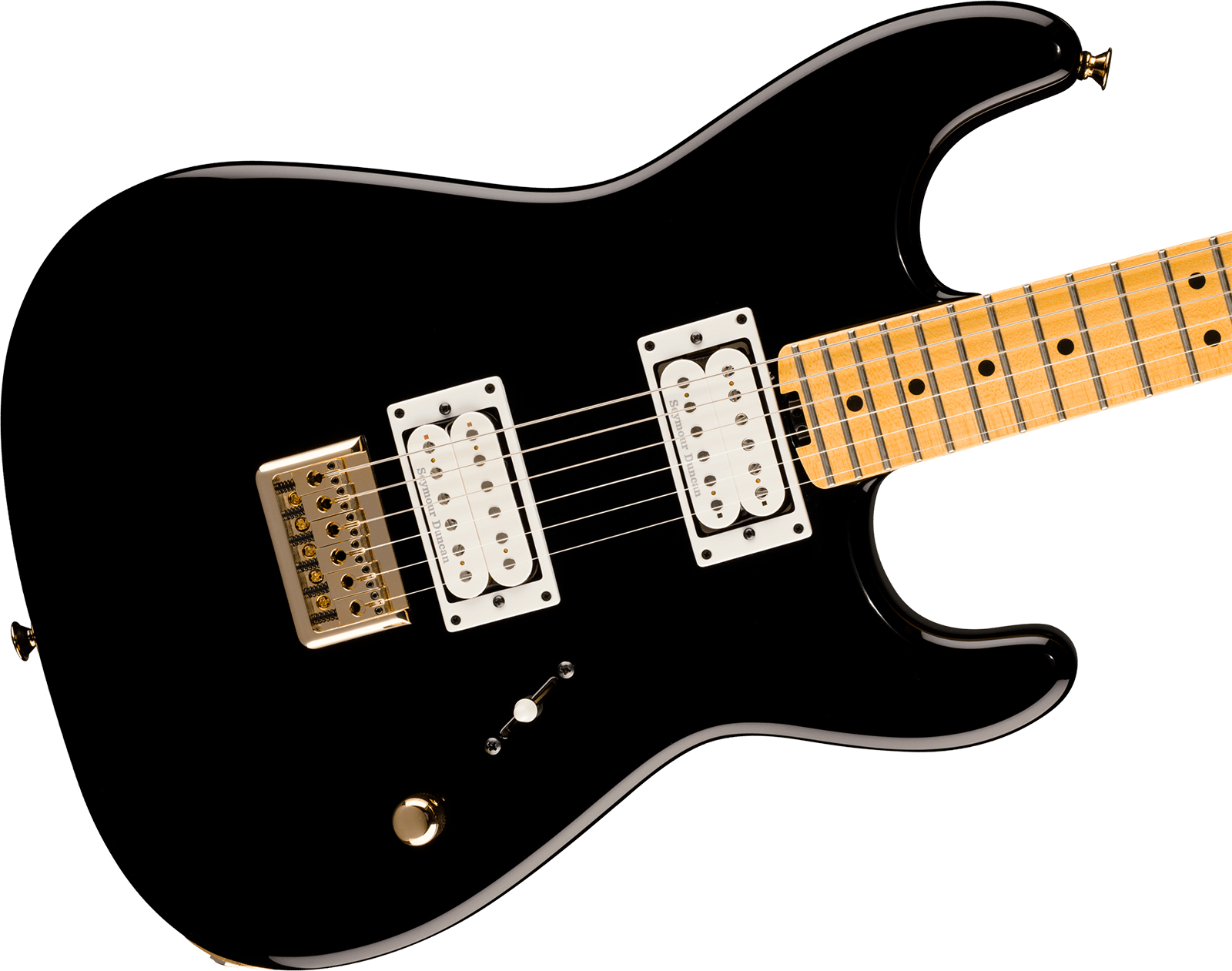 Charvel San Dimas Style 1 Sd1 Hh Ht American Neo Classic 2h Seymour Duncan Ht Mn - Gloss Black - E-Gitarre in Str-Form - Variation 2