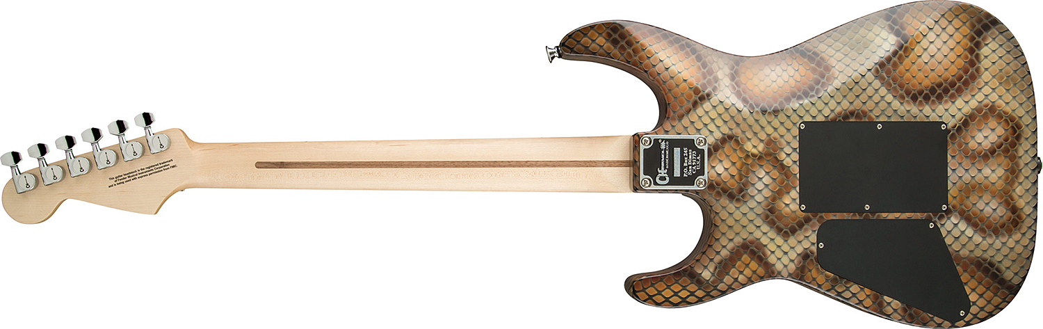 Charvel Warren Demartini Pro-mod Snake Signature Hs Fr Mn - Snakeskin - E-Gitarre in Str-Form - Variation 1
