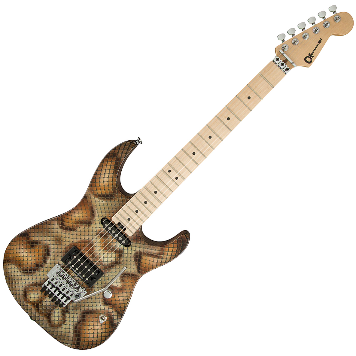 Charvel Warren Demartini Pro-mod Snake Signature Hs Fr Mn - Snakeskin - E-Gitarre in Str-Form - Variation 4