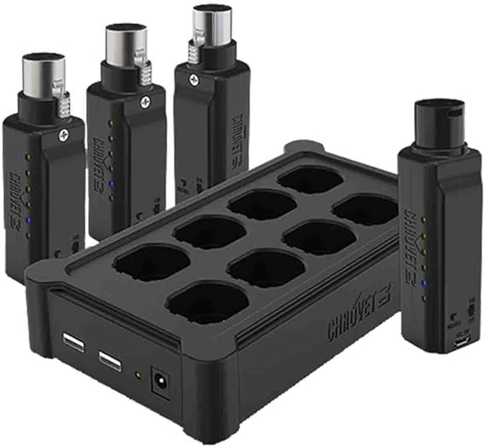 Chauvet Dj D-fi Xlr Pack (3 Rx, 1 Tx And 1 Multi Charger) - Fembedienung für Beleuchtung - Main picture