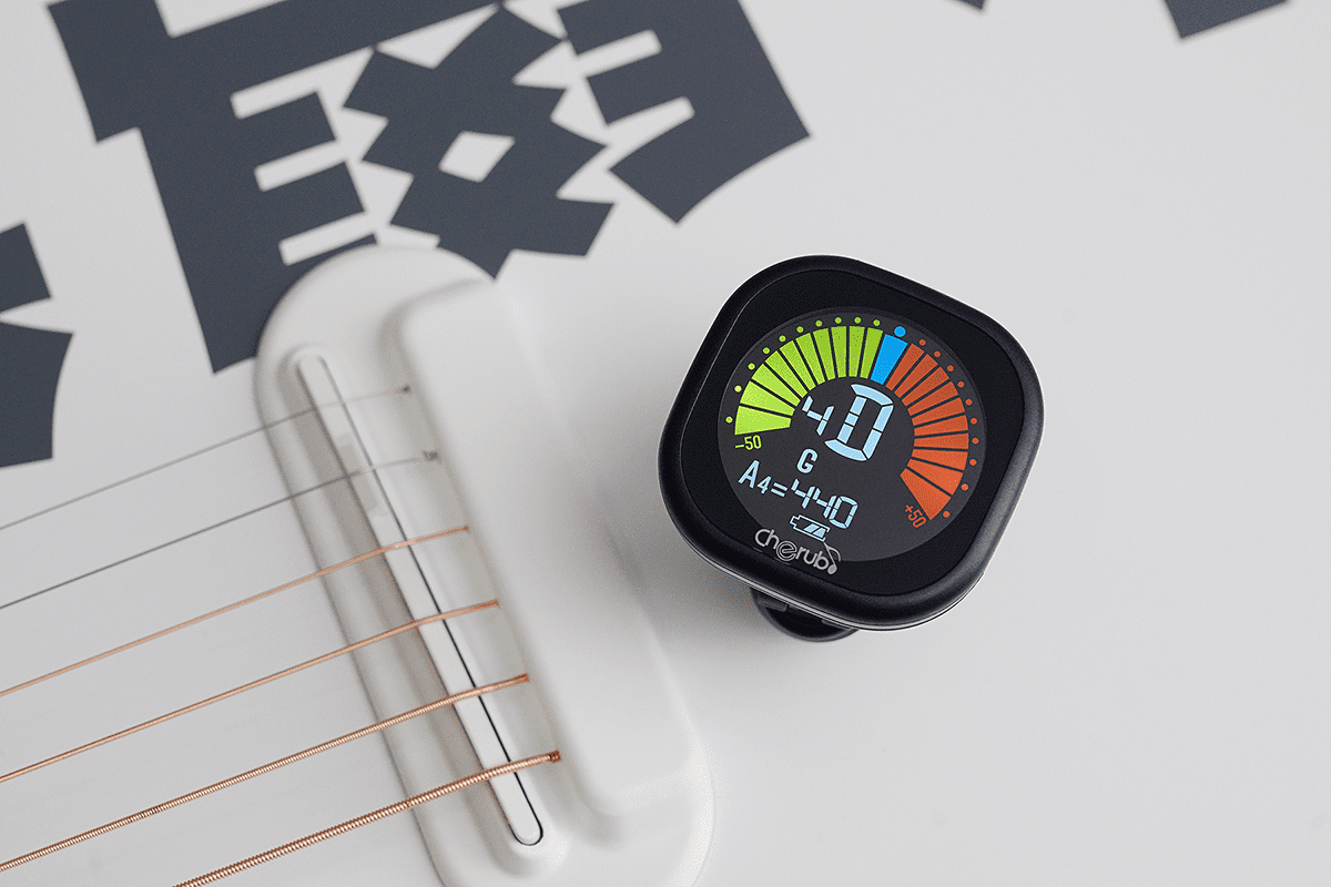 Cherub Wst-675-blk A Pince Ecran Lcd Auto Power-off - Stimmgerät für Gitarre - Variation 8