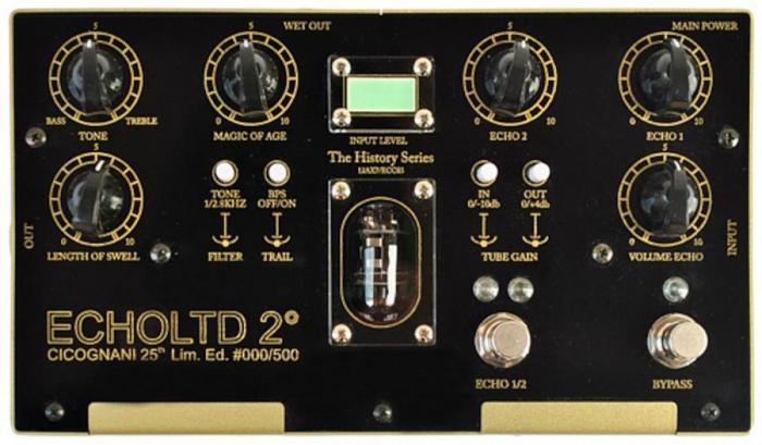 Reverb/delay/echo effektpedal Cicognani engineering History ECHOLTD 2°