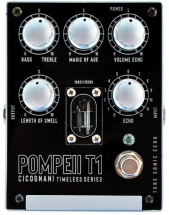 Reverb/delay/echo effektpedal Cicognani engineering Timeless POMPEII T1 Tube Sonic Echo
