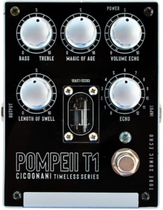 Cicognani Engineering Pompeii T1 Tube Sonic Echo Timeless - Reverb/Delay/Echo Effektpedal - Main picture