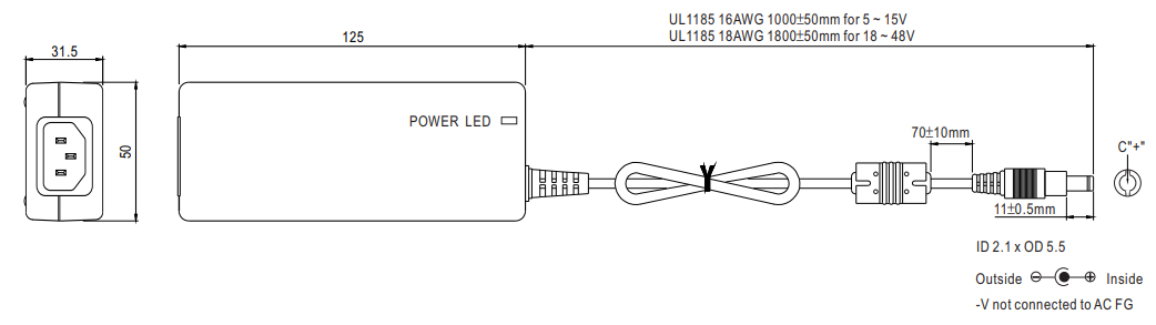 Cicognani Engineering Power Adapter 12v 0.5a - Stromversorgung - Variation 1