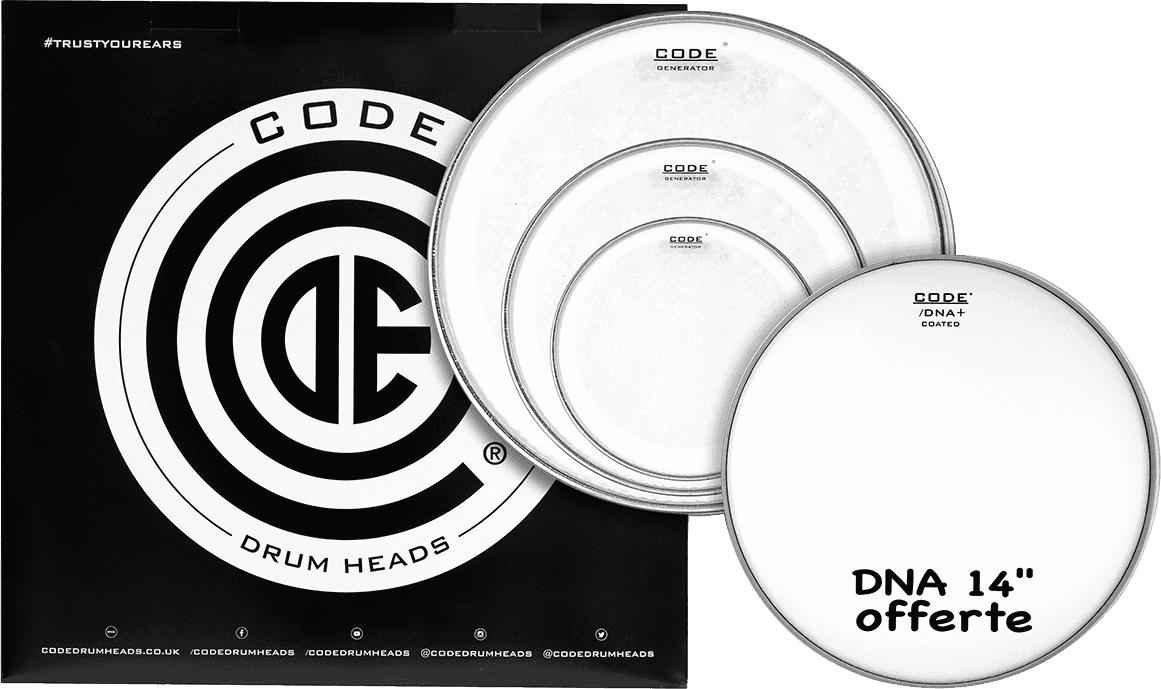 Code Drumheads Pack Transparent Rock + Dna 14 Offerte - Fell Set - Main picture