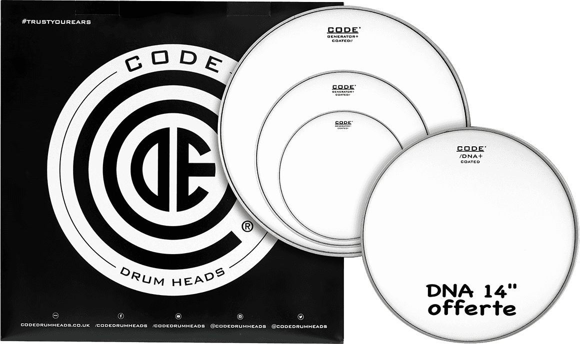 Code Drumheads Tom Pack Generator SablÉe Rock 10/12/16/+cc 14 Dna SablÉe Description Accessoires - Fell Set - Main picture