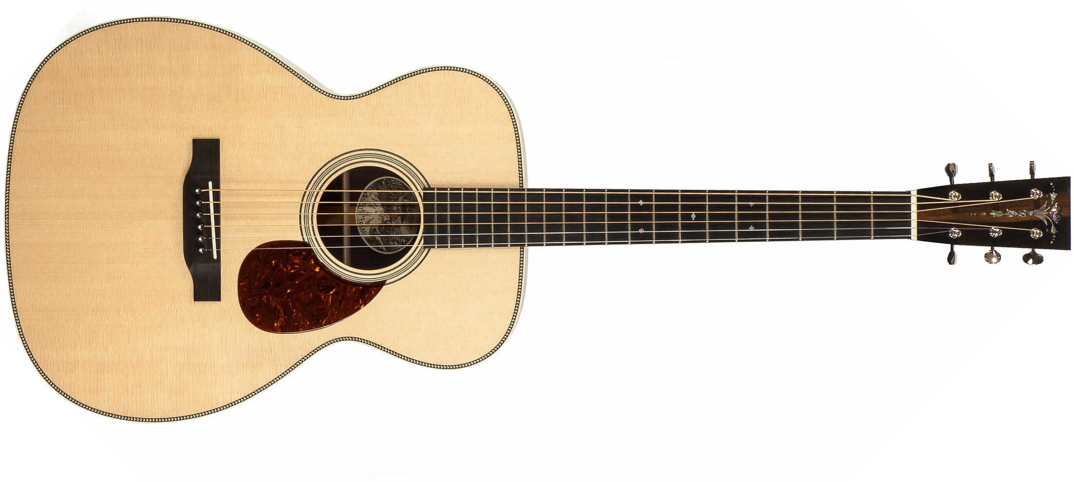Collings Om2h Orchestra 3/4 Nut Satin Neck Torch Peghead #27455 - Natural - Westerngitarre & electro - Main picture