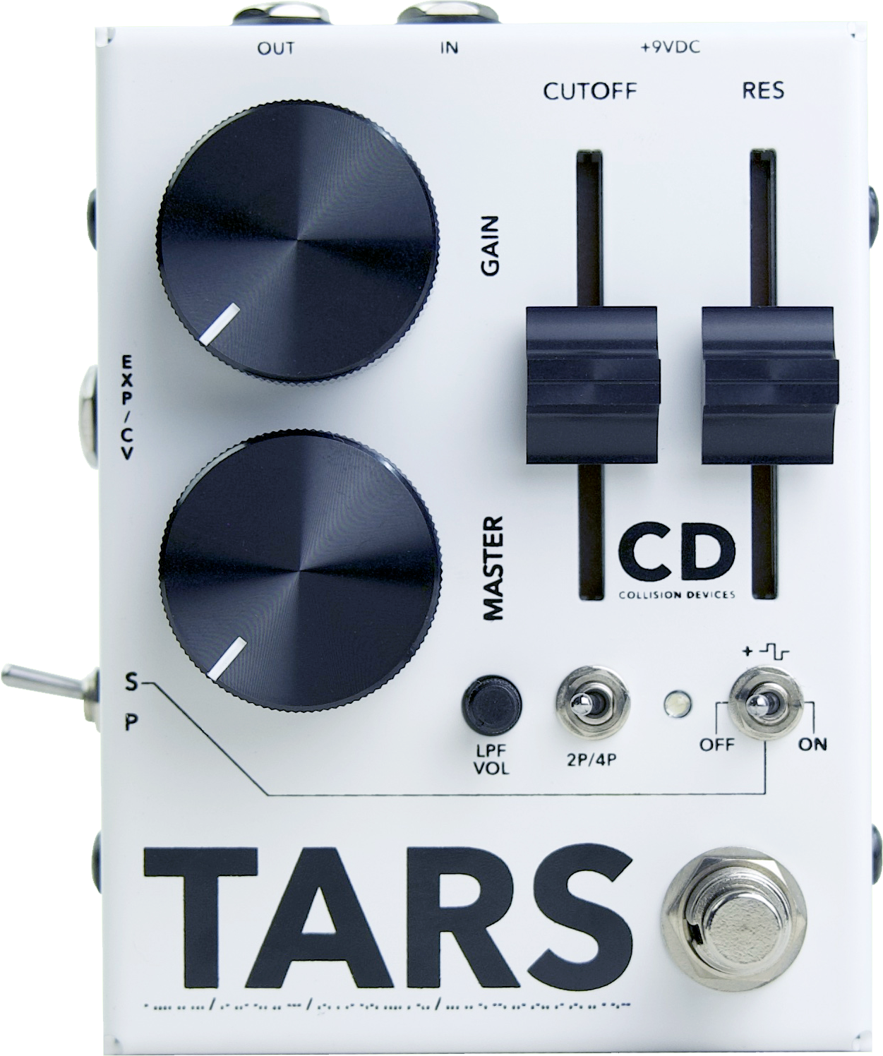 Collision Devices Tars Synth Fuzz Black On White - Overdrive/Distortion/Fuzz Effektpedal - Main picture