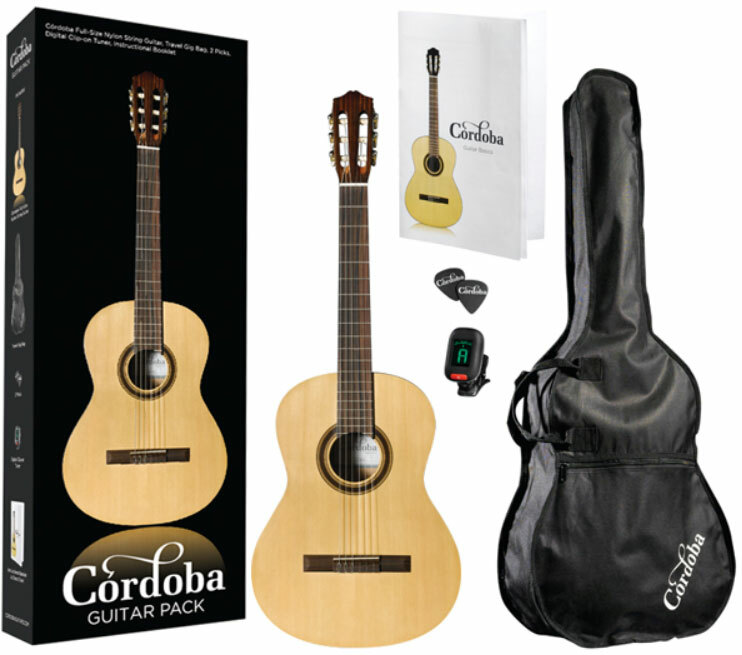 Cordoba Cp100 Guitar Pack Epicea Acajou Rw - Natural - Konzertgitarre Set - Main picture