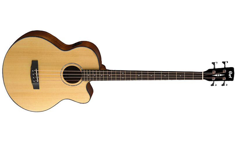 Cort Ab850fb Nat Jumbo Epicea Acajou Fishman + Housse 2016 - Natural Gloss - Akustische Bass - Variation 1