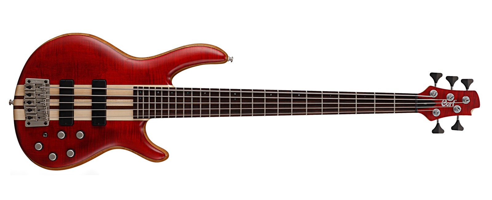 Cort Artisan 5 Plus A5p-fmmh-opbc - Cherry Red - Solidbody E-bass - Variation 1