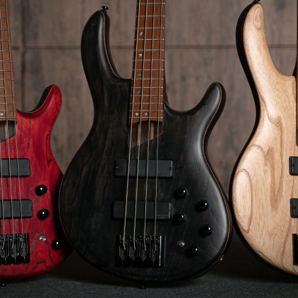 Cort B4 Element Artisan Active Bartolini Mn - Open Pore Trans Black - Solidbody E-bass - Variation 1