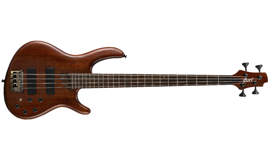 Cort B4 Plus Mh Opm Artisan Active Bartonini Rw - Open Pore Mahogany - Solidbody E-bass - Variation 1
