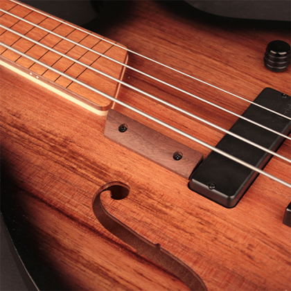 Cort B4fl Mhpz Active Piezo Fretless Jat - Trans Black Burst Satin - Halbakustiche Bass - Variation 2