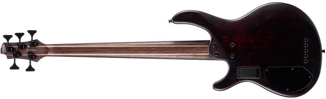 Cort B5 Element Artisan 5c Active Bartolini Mn - Open Pore Burgundy Red - Solidbody E-bass - Variation 1