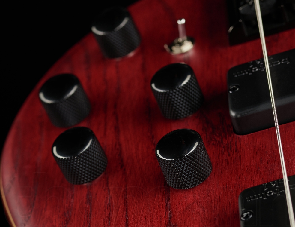 Cort B5 Element Artisan 5c Active Bartolini Mn - Open Pore Burgundy Red - Solidbody E-bass - Variation 4