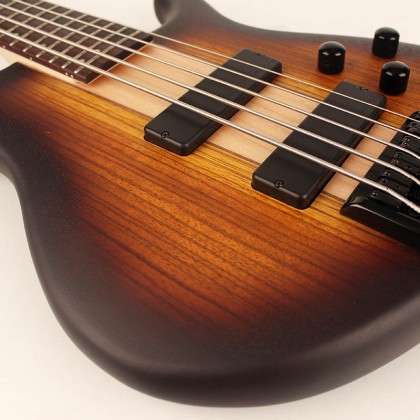 Cort C5 Plus Zbmh Artisan Active Bartolini Jat - Tobacco Burst Satin - Solidbody E-bass - Variation 1