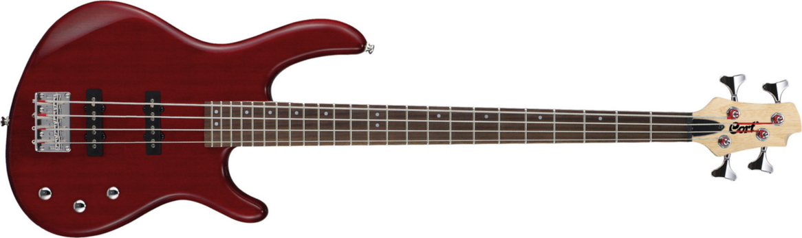 Cort Action Bass Junior Opbc - Open Pore Black Cherry - Solidbody E-bass - Main picture