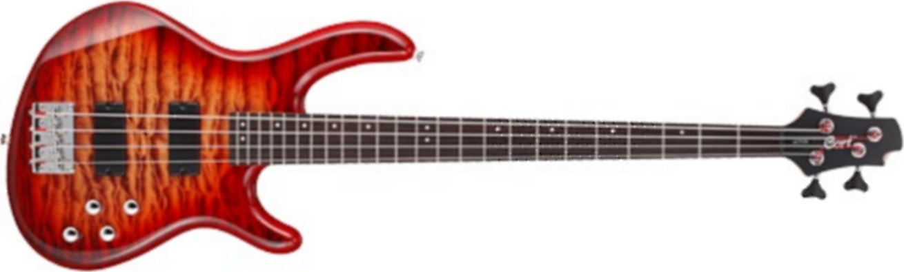 Cort Action Dlx Plus Crs Active Rw - Cherry Red Sunburst - Solidbody E-bass - Main picture