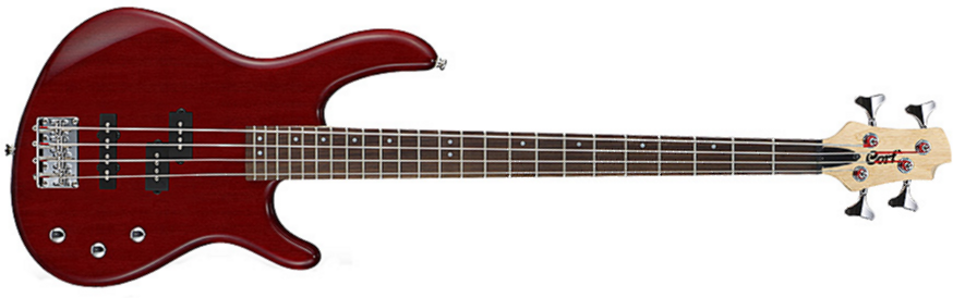 Cort Action Pj Opbc - Open Pore Black Cherry - Solidbody E-bass - Main picture