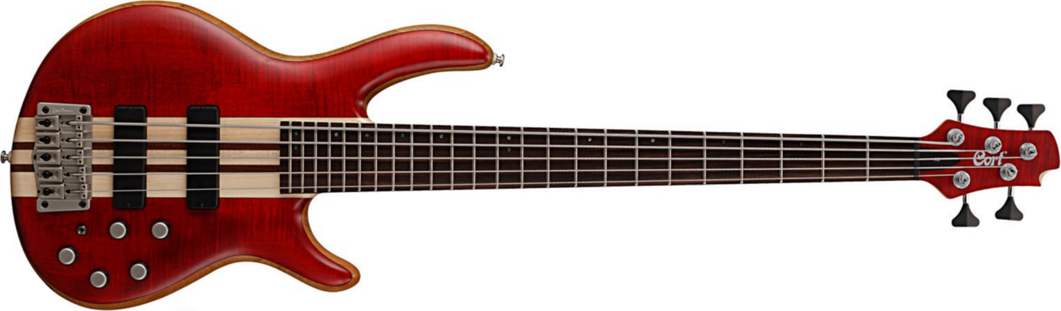 Cort Artisan 5 Plus A5p-fmmh-opbc - Cherry Red - Solidbody E-bass - Main picture
